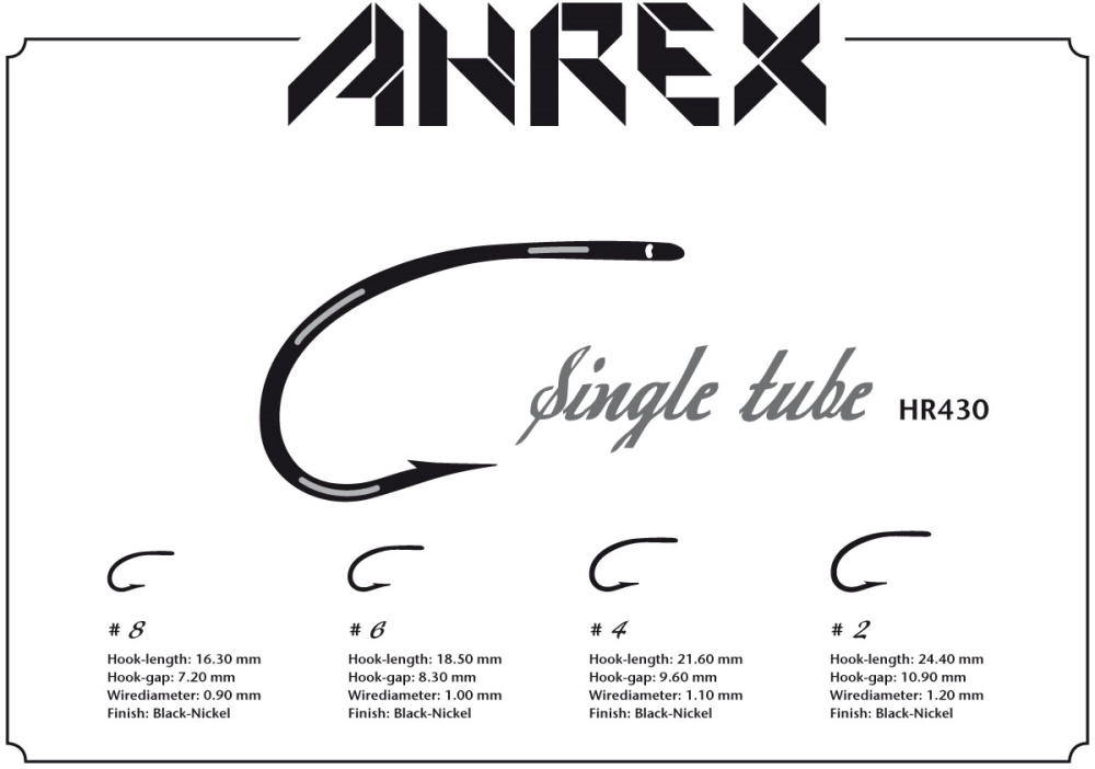 Materiały muchowe Ahrex HR430 Tube Single Hook